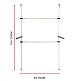 Heavy Duty Adjust Clothes Rail Storage Garment Shelf Hanging Display Stand Rack - Rear View