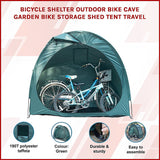 Bicycle Shelter Outdoor Bike Cave Garden Bike Storage Shed Tent Travel - Side View