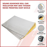 Sound Deadener Roll Car Insulation Mat 30% Thicker Noise Proofing Heat Shield - Side View