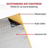 Sound Deadener Roll Car Insulation Mat 30% Thicker Noise Proofing Heat Shield - Close-Up Angle