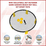 Mini Volleyball Set Outdoor Game Garden Beach Net Ball Kit Sport Toys - Side View