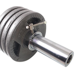 Barbell Collars 2 Olympic Stainless Steel Locks Clips Clamp - Top-Down View