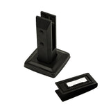 Balustrade Black Glass Clamp 304 Stainless Spigot Pool Fencing Fence - Rear View