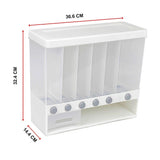 Grain Container Cereal Dispenser 10L Dry Food Rice Flour Storage Box Wall - Low Angle
