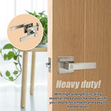 Door Handle Set Lever Privacy Function Square Satin Nickel - Side View