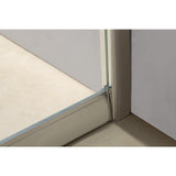 1400-1600mm Sliding Door Safety Glass Shower Screen Chrome By Della Francesca - Close-Up Angle