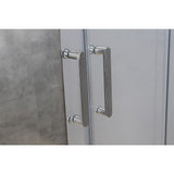 1400-1600mm Sliding Door Safety Glass Shower Screen Chrome By Della Francesca - 45-Degree Angle