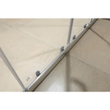 1400-1600mm Sliding Door Safety Glass Shower Screen Chrome By Della Francesca - Rear View