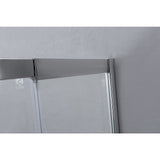 1400-1600mm Sliding Door Safety Glass Shower Screen Chrome By Della Francesca - Side View