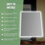 Smart Mirror Bathroom Vanity LED Lighted Wall Mirror 800x600mm - Extra Image