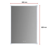 Smart Mirror Bathroom Vanity LED Lighted Wall Mirror 800x600mm - Extra Image