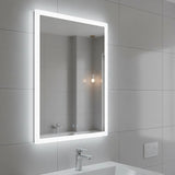 Smart Mirror Bathroom Vanity LED Lighted Wall Mirror 800x600mm - Close-Up Angle