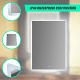 Smart Mirror Bathroom Vanity LED Lighted Wall Mirror 800x600mm - Low Angle