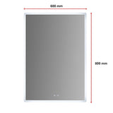 Smart Mirror Bathroom Vanity LED Lighted Wall Mirror 800x600mm - Extra Image