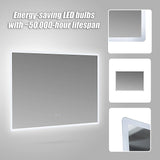 Smart Mirror Bathroom Vanity LED Lighted Wall Mirror 1000x700mm - Low Angle