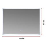 Smart Mirror Bathroom Vanity LED Lighted Wall Mirror 1000x700mm - Low Angle