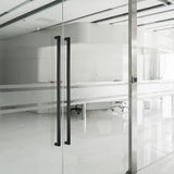 Entrance Door Pull Handle Matte Black 800mm - Front View