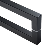 Entrance Door Pull Handle Matte Black 800mm - 45-Degree Angle