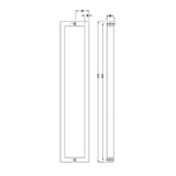 Entrance Door Pull Handle Matte Black 800mm - Extra Image