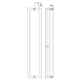 Entrance Door Pull Handle Matte Black 1200mm