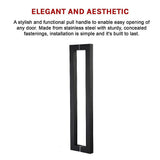 Entrance Door Pull Handle Matte Black 1200mm