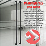 Entrance Door Pull Handle Matte Black 1500mm - Rear View
