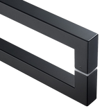 Entrance Door Pull Handle Matte Black 1500mm - Close-Up Angle