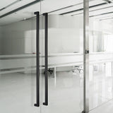 Entrance Door Pull Handle Matte Black 1800mm - Front View