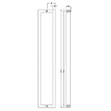 Entrance Door Pull Handle Matte Black 1800mm