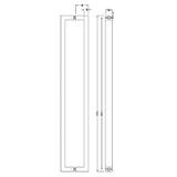 Entrance Door Pull Handle Matte Black 1800mm - Extra Image