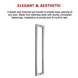 Entrance Door Pull Handle Brushed satin 1500mm - Extra Image
