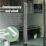 Entrance Door Pull Handle Brushed satin 1800mm - 45-Degree Angle