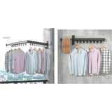 Foldable Wall Hanging Clothes Drying Rack Clothes Balcony Retractable Hanger - Front View