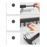 Foldable Wall Hanging Clothes Drying Rack Clothes Balcony Retractable Hanger - Side View
