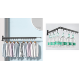 Foldable Wall Hanging Clothes Drying Rack Clothes Balcony Retractable Hanger - Top-Down View