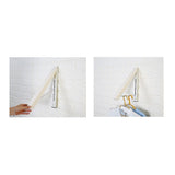 Folding Wall Mount Retractable Clothes Hanger Laundry Drying Rack Organiser - Side View