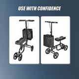Knee Walker Scooter Mobility Alternative Crutches Wheelchair Portable - Close-Up Angle