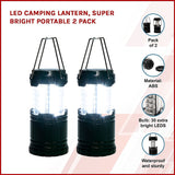 LED Camping Lantern, Super Bright Portable 2 Pack - Side View