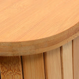 Bamboo Bread Bin Storage Box Kitchen Loaf Pastry Container - Top-Down View