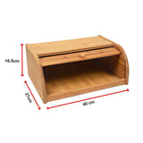 Bamboo Bread Bin Storage Box Kitchen Loaf Pastry Container - Extra Image