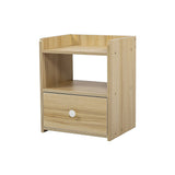 Bedside Tables Drawers Side Table Bedroom Furniture Nightstand Wood Unit - Top-Down View