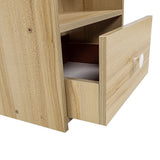 Bedside Tables Drawers Side Table Bedroom Furniture Nightstand Wood Unit - Side View