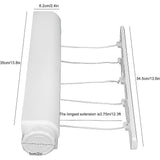 Retracting Clothesline 5 Line 18m Hanging Clothes Space Hanger - Rear View