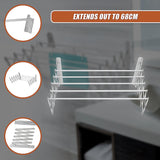 Pull Out Clothes Airer – Expanding Laundry Drying Line for Caravan, RV & Home - Low Angle