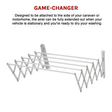 Pull Out Clothes Airer ??Expanding Laundry Drying Line for Caravan, RV & Home