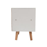 Bedside Tables Drawers Side Table Nightstand White Storage Cabinet Wood - 45-Degree Angle