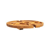 Outdoor Picnic Table Wooden Portable Folding Mini Wine Rack Picnic Table - Rear View