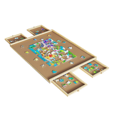 Wooden Jigsaw Puzzle Table Board Storage Table Tray Puzzle For Adult Kid - Top-Down View