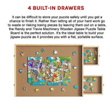 Wooden Jigsaw Puzzle Table Board Storage Table Tray Puzzle For Adult Kid - Extra Image