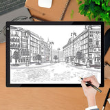 A2 LED Light Box Tracing Board Art Design Stencil Tattoo Copy Drawing Pad - Close-Up Angle